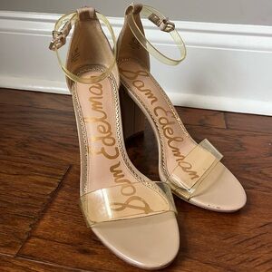 Sam Edelman nude open toed heels size 7